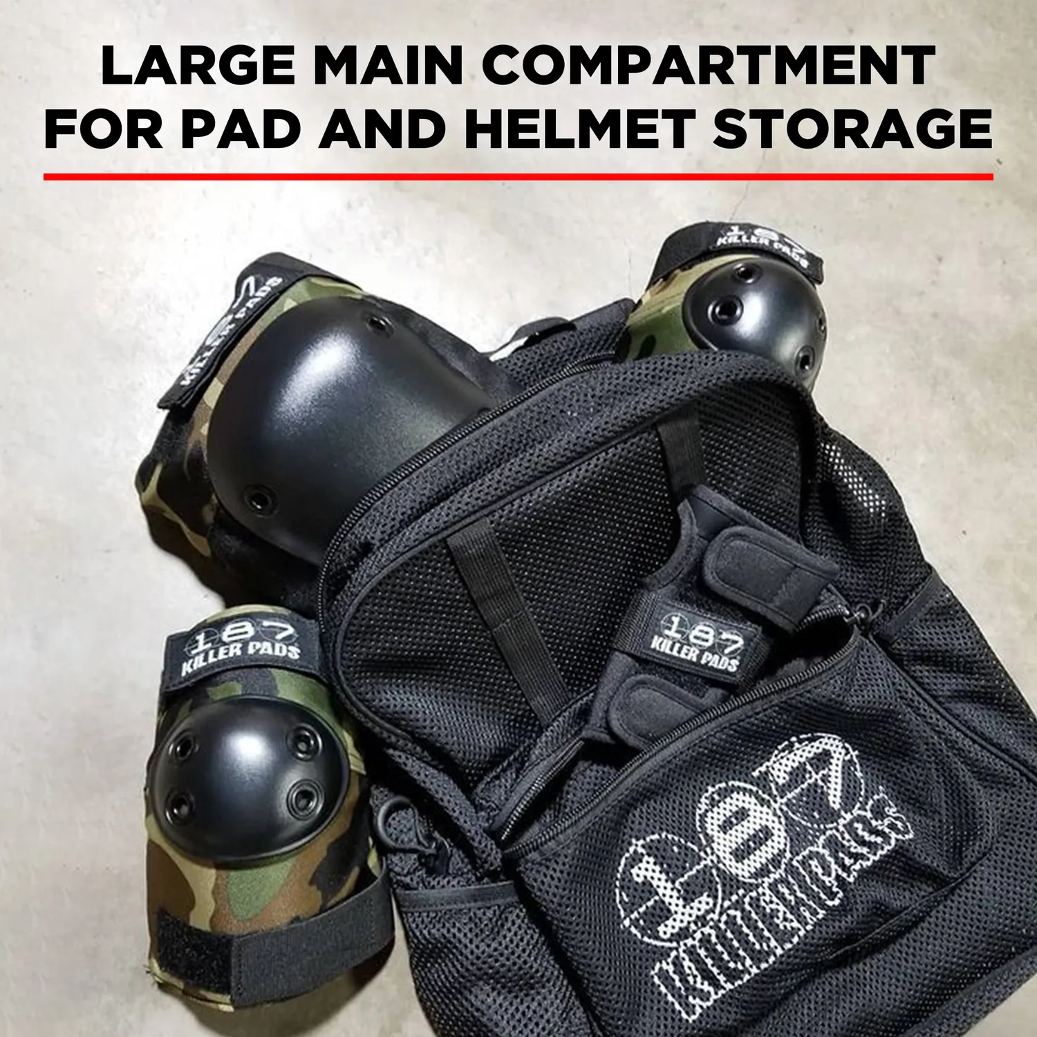 187 Killer Pads Mesh Backpack τσάντα πλάτης Black
