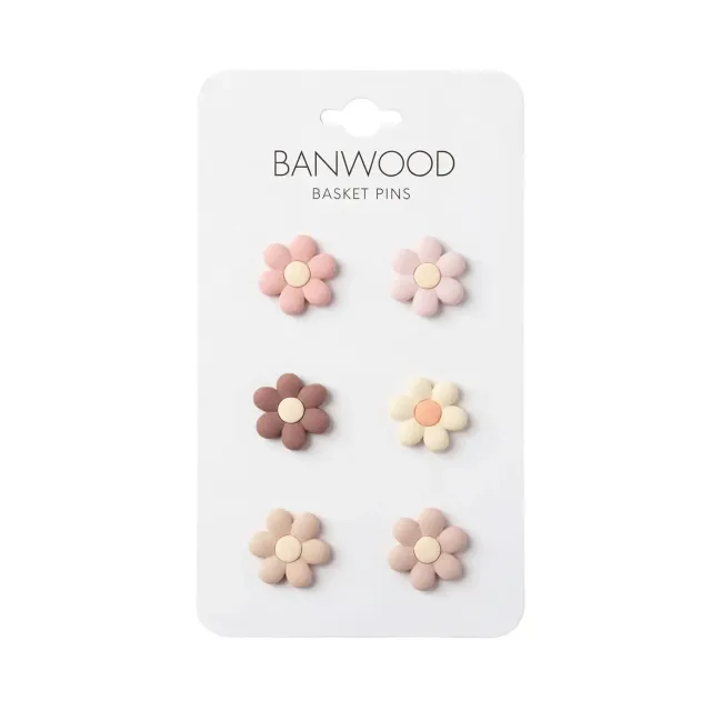 Banwood καρφίτσες καλαθιού λουλούδια Flowers