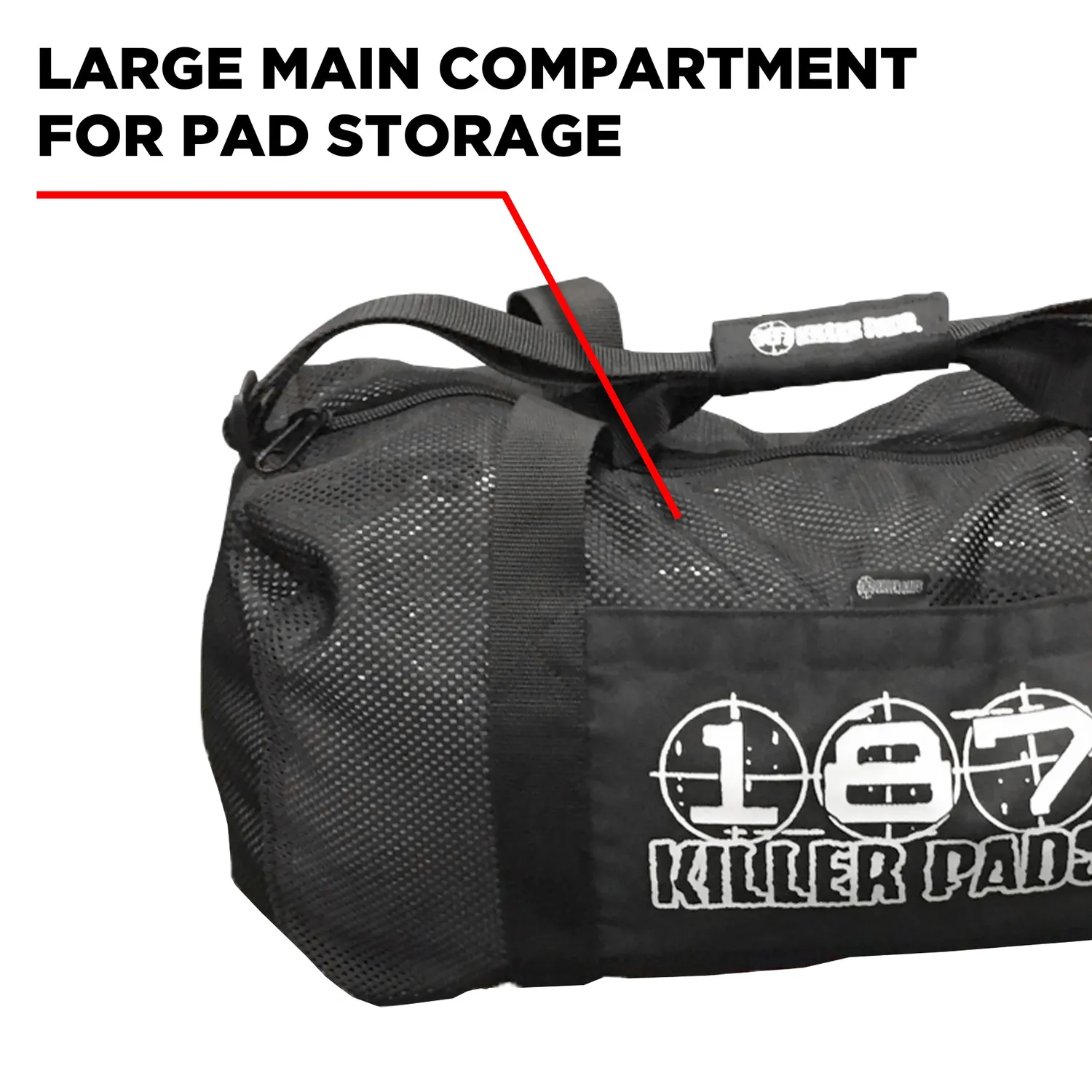 187 Killer Pads Mesh Duffel Bag σάκος Black αεριζόμενος